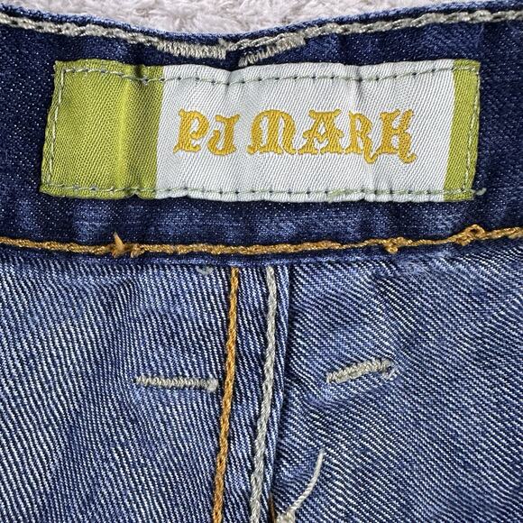 Y2K Vintage PJ Mark Jeans Wide Straight Leg 32 X 32 Embroidered- EUC - Picture 12 of 15